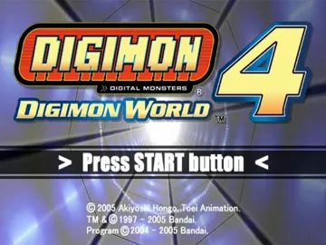 Digimon World 4 screen shot title